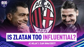 AC Milan's IMMATURITY costs the game 🔴⚫😬| Zlatan reacts to Theo's red card 👀| Champions Club