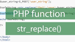 str_replace() - multi parameter functions in php