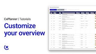 CxPlanner Tutorial | Create custom views and organize your project data