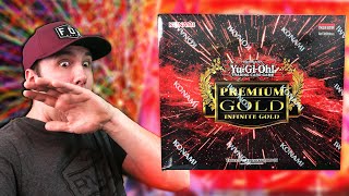 *I OPENED IT!* 1st Edition GOLD SERIES PREMIUM GOLD INFINITE GOLD YuGiOh BOOSTER PACK CARDS OPENING!