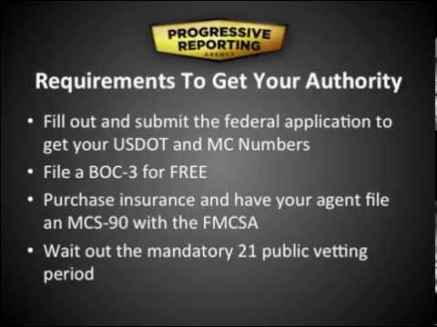 DOT Authority: How to Get Your MC Number and more DOT Authority: How to Get Your MC Number and more