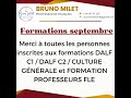 Prochaines formations  septembre 2024 - envoi des invitations - Merci à toutes et à tous -