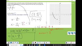 HW 3.3 #3 The Vertex, Axis of Symmetry, Maximum/Minimum of a Parabola and Its Graph