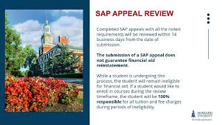 HU Satisfactory Academic Progress (SAP) Workshop
