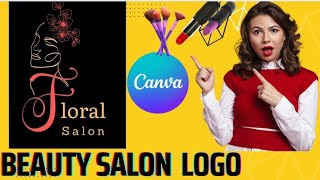 How to make a Beauty Salon Logo | Logo Tutorial | Graphic design using Canva