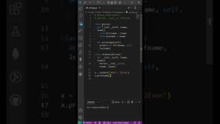 Python Inheritance | Add Init Function In Python | Python Tutorial #youtubeshorts #shorts #python