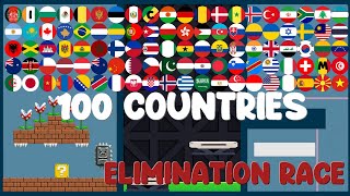 100 Countries  Elimination Room Marble Race in Algodoo