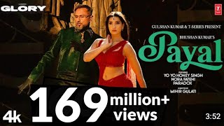 PAYAL SONG (Official Video) : YOYO HONEY SINGH | NORA FATEHI | PARADOX | GLORY | 7 wk Earning