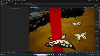 Testing Butterflies Unreal, Boids actors and my interaction system to find nearby Targets "trees."