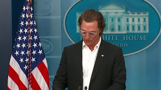 Matthew McConaughey joins White House press briefing to discuss gun control