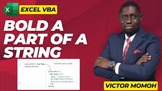 Bold a part of a string Excel VBA