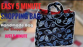 Easy shopping bag just one cutting 5 minute shopping bag