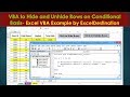 VBA to Hide and Unhide Rows on Conditional Basis - Excel VBA Example by ExcelDestination