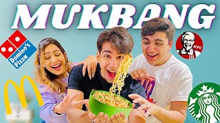 MY FIRST MUKBANG WITH MY BROTHER & SISTER | Rimorav Vlogs