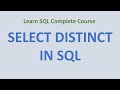 36. SELECT DISTINCT SQL Command