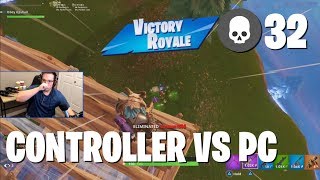 32 KILL SOLO VS SQUADS: PC with a CONTROLLER (New Kill Record)