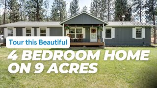 Tour of a Spacious 4-Bedroom Home on 9.1 Acres | Updated Interiors \u0026 Huge Insulated Shop!