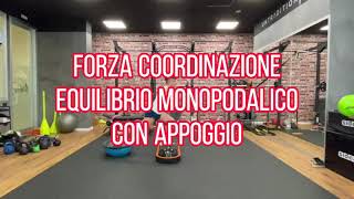 forza coordinazione equilibrio monopodalico con appoggio