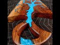 Start to finish making fractal epoxy resin river board