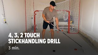 4, 3 and 2 Touch Stickhandling Drills