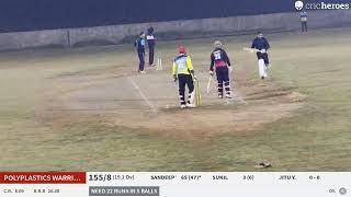 Live Cricket Match | SRF Titans Bhiwadi vs Polyplastics Warriors | 16-Dec-22 06:13 PM 20 overs | Cor