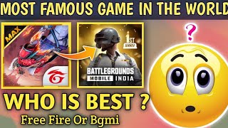 WORLD'S NO.1 GAME || FREE FIRE MAX VS BGMI #shorts #ytshorts