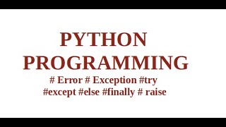 exception handling in python