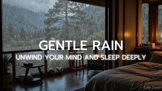 8-Hours Gentle Rain Sounds White Noise | Relax \u0026 Sleep in a Warm Cozy Bedroom