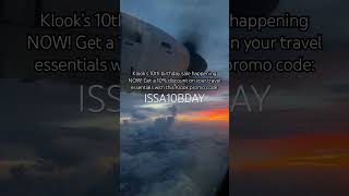 Klook promo code: ISSA10BDAY #travel #plane #fyp #sky #shorts #discount #flight #views #traveltips