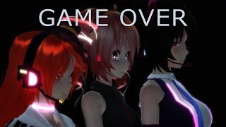 [MMD] GAMEOVER [重音テト, 波音リツ, 欲音ルコ♂ ]