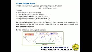 Bentuk Umum Fungsi Trigonometri