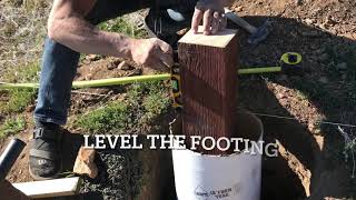 Pouring Footings For Post And Beam Tiny House