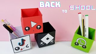 Origami BOX TikTok, Whatsapp, Roblox and Youtube | DIY Back to School | Back to school