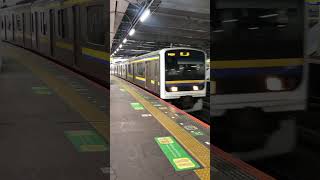 【まっ茶色の車体】成田線 209系2100番台 千葉駅入線　#short #209系2100番台 #外房線 #内房線 #成田線 #総武本線