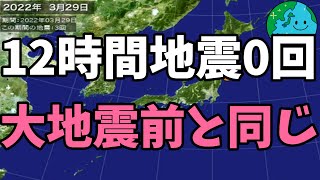 12時間地震0回大地震前と同じ