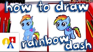 How To Draw Rainbow Dash (New Version With Color)