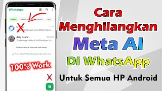 Cara Menghilangkan Meta AI Di WhatsApp, Bisa ? Gampang