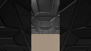 No more boring ceilings! Ceilume’s Convex tiles in black #ceilingtiles #dropceiling #ceilingdesign