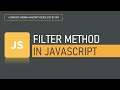 What is filter() method in JavaScript | Array Methods | JavaSCript