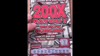 200x payout $30 scratch-off ticket from Illinois lottery getting a horseshoe winner symbol 🧲🐎🍀💵 win