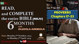 PROVERBS Chapters 17-23: READ \u0026 COMPLETE THE BIBLE in 6 months