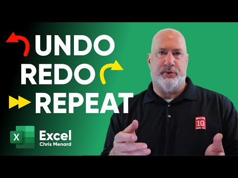 Excel Undo, Redo and Repeat Action | The Basics