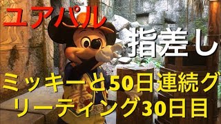 ミッキーと50日連続グリーティング30日目〜ユアパル\u0026指差し〜 my Disney tour day 30 I meet Mickey Mouse