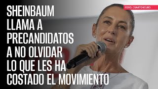 VIDEO de Claudia a precandidatos: “No olvidemos lo que nos ha costado el movimiento”