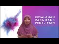 PENELITIAN | KESALAHAN MENYUSUN BAB 1 PROPOSAL PENELITIAN