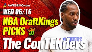 DRAFTKINGS NBA DFS PICKS TODAY | Top 10 ConTENders Wed 6/16 | NBA DFS Simulations