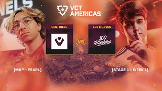 Sentinels vs 100 Thieves - VCT Americas - Kickoff - W1D3 - Map 03