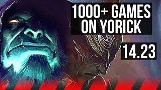 YORICK vs YASUO (TOP) | 1000+ games | KR Diamond | 14.23