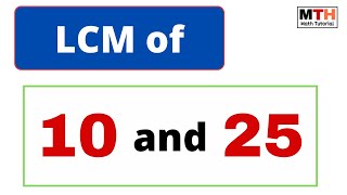 LCM of 10 and 25