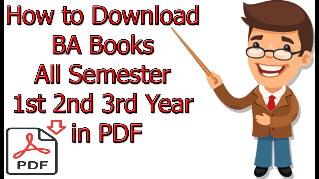 How To Download BA Books All Semester 1st 2nd 3rd Year In PDF - YouTube